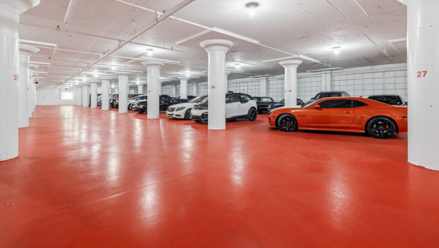 Vehicles stored in our indoor parking facility near St. Louis Lambert Airport